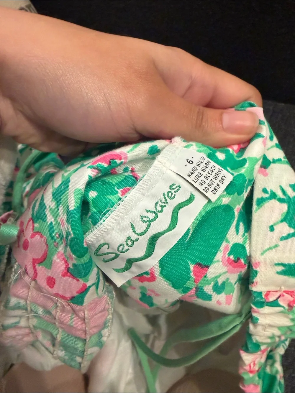 Floral Green & Pink Tie-Waist Romper - Picture 11 of 13